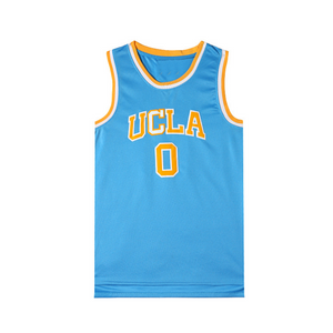 Retro Throwback  RUSSELL WESTBROOK #0 UCLA COLLEGE BASKETBALL JERSEY Blue