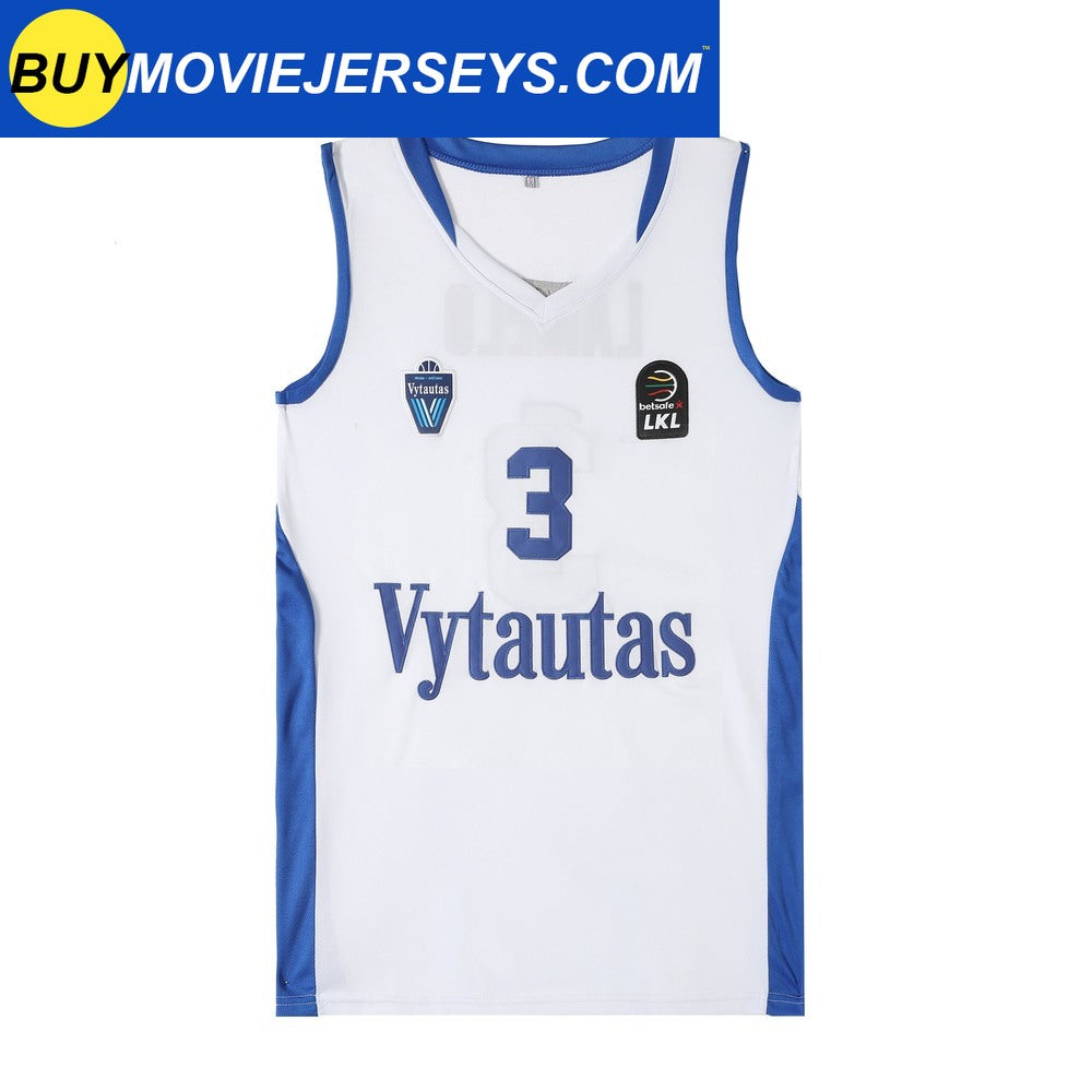 LaMelo Ball #1 LiAngelo Ball #3 Lithuania Vytautas Jersey Ball Brothers Throwback Jersey