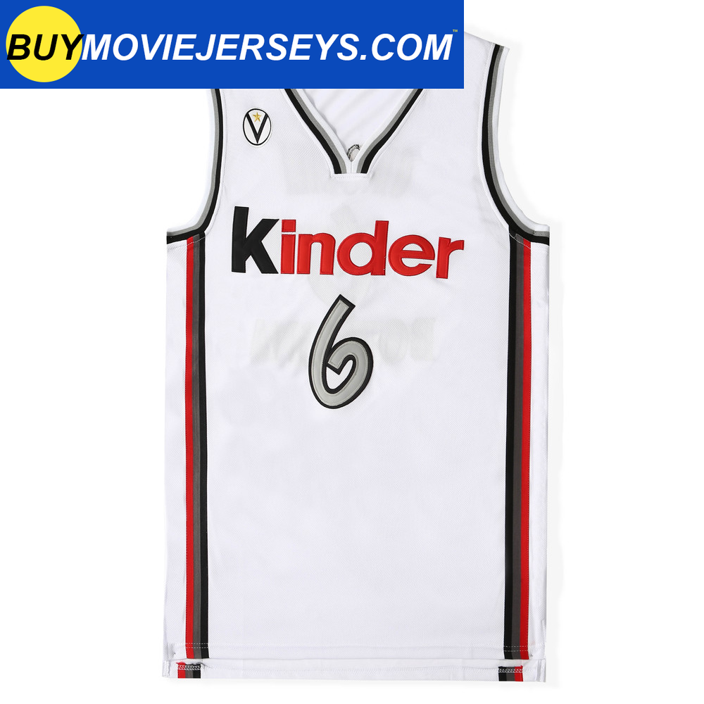 Manu Ginobili #6 Virtus Kinder Bologna Retro Basketball Jersey