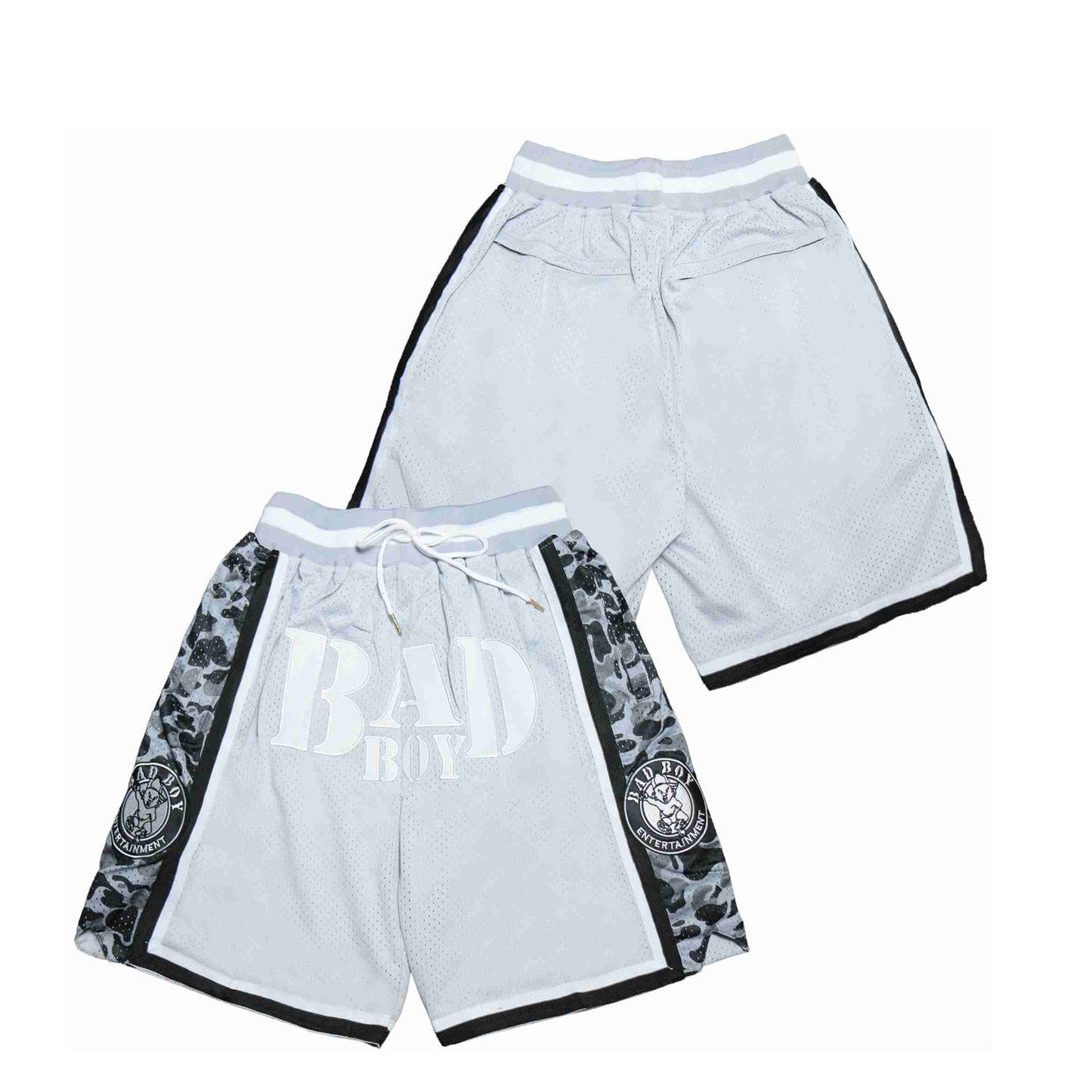 BAD BOY SHINY  Basketball Shorts Sports Pants with Pockets for Daily Wear