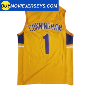 Cade Cunningham Montverde Academy #1 High School Basketball Jersey Yellow