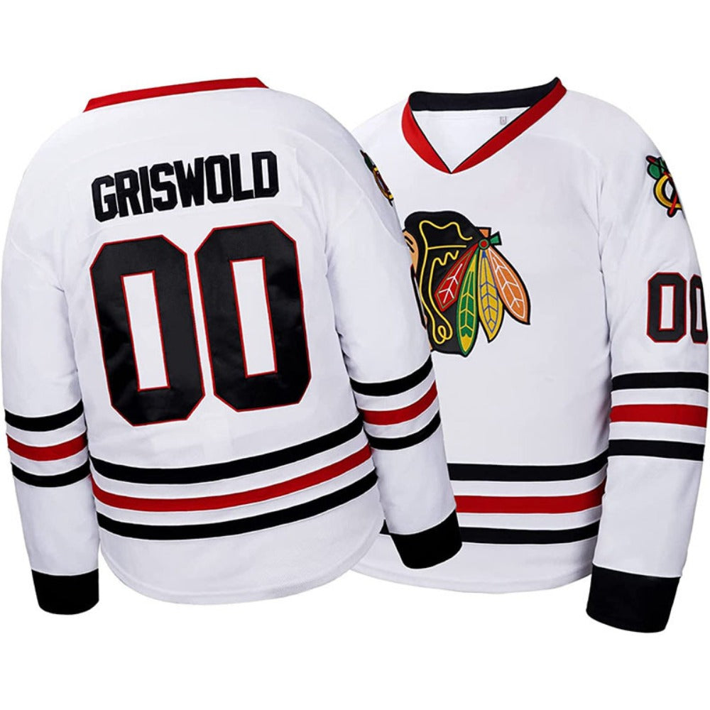 National Lampoon's Christmas Vacation Griswold #00 White Hockey Jersey