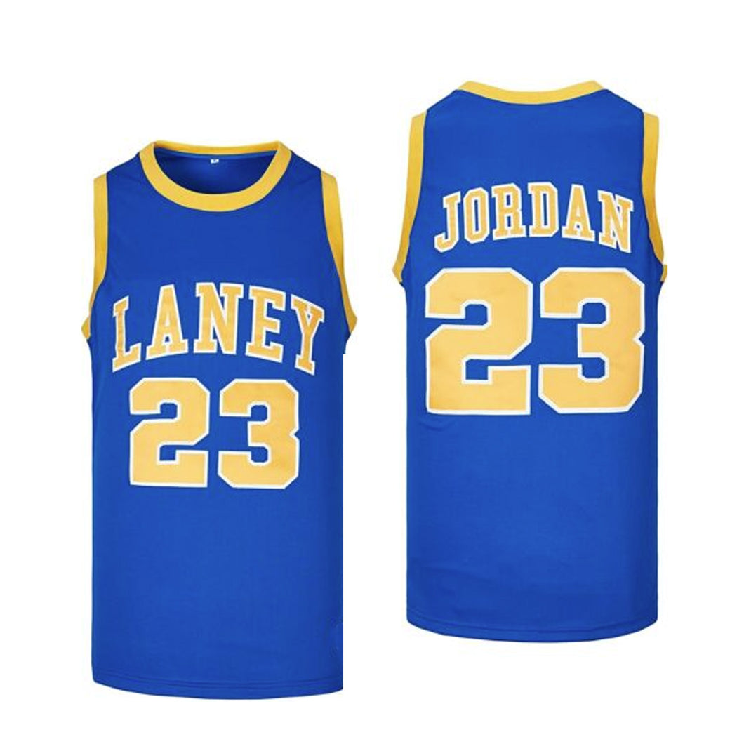 Laney High School Blue #23 Jordan Throwback Basketball Jersey Blue