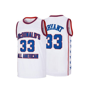 Kobe Bryant Mcdonald's All American Basketball Jersey #33 White Color