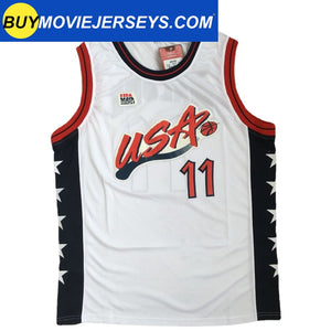 Karl Malone #11 USA Dream Team Basketball Jersey White Color