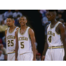 Load image into Gallery viewer, Retro Throwback Jalen Rose #5 Michigan Basketball Jersey College Two Colors