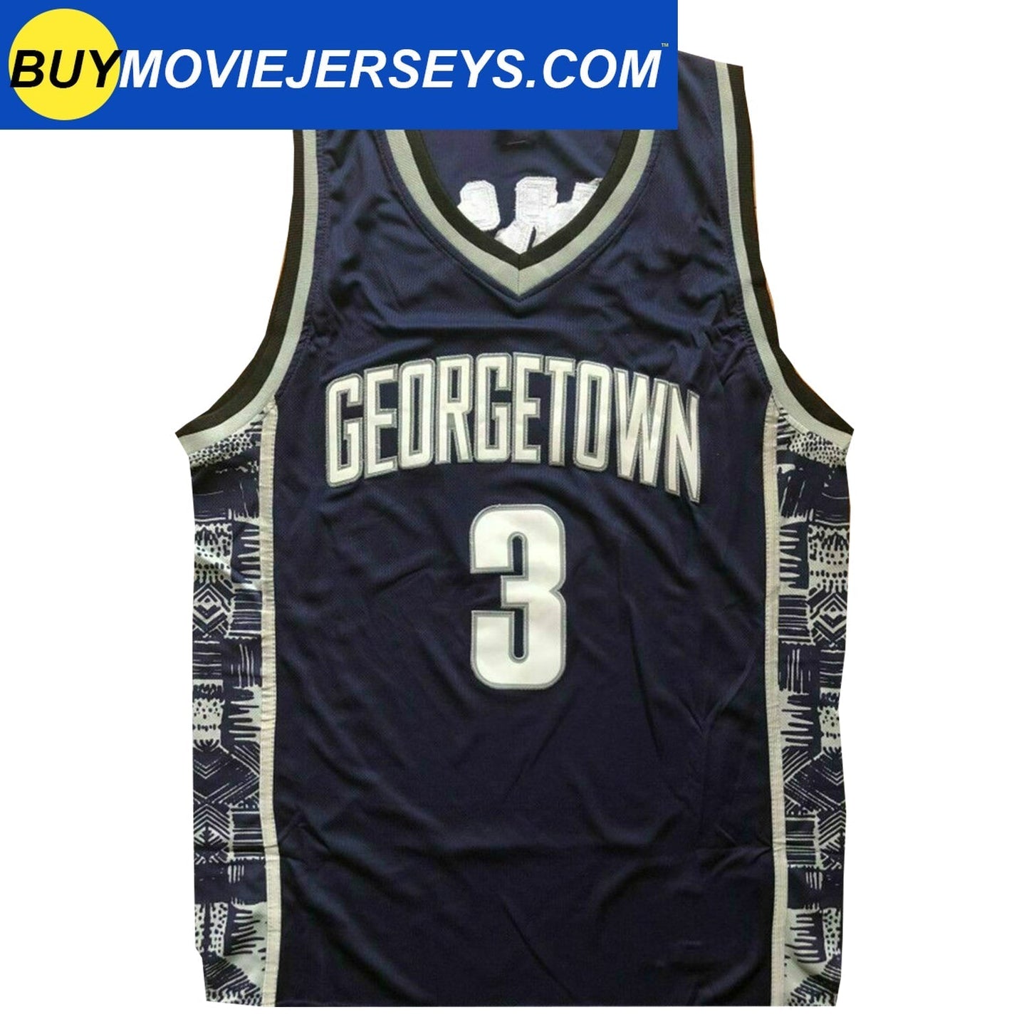 Hoyas Allen Iverson #3 University of Georgetown Basketball Jersey