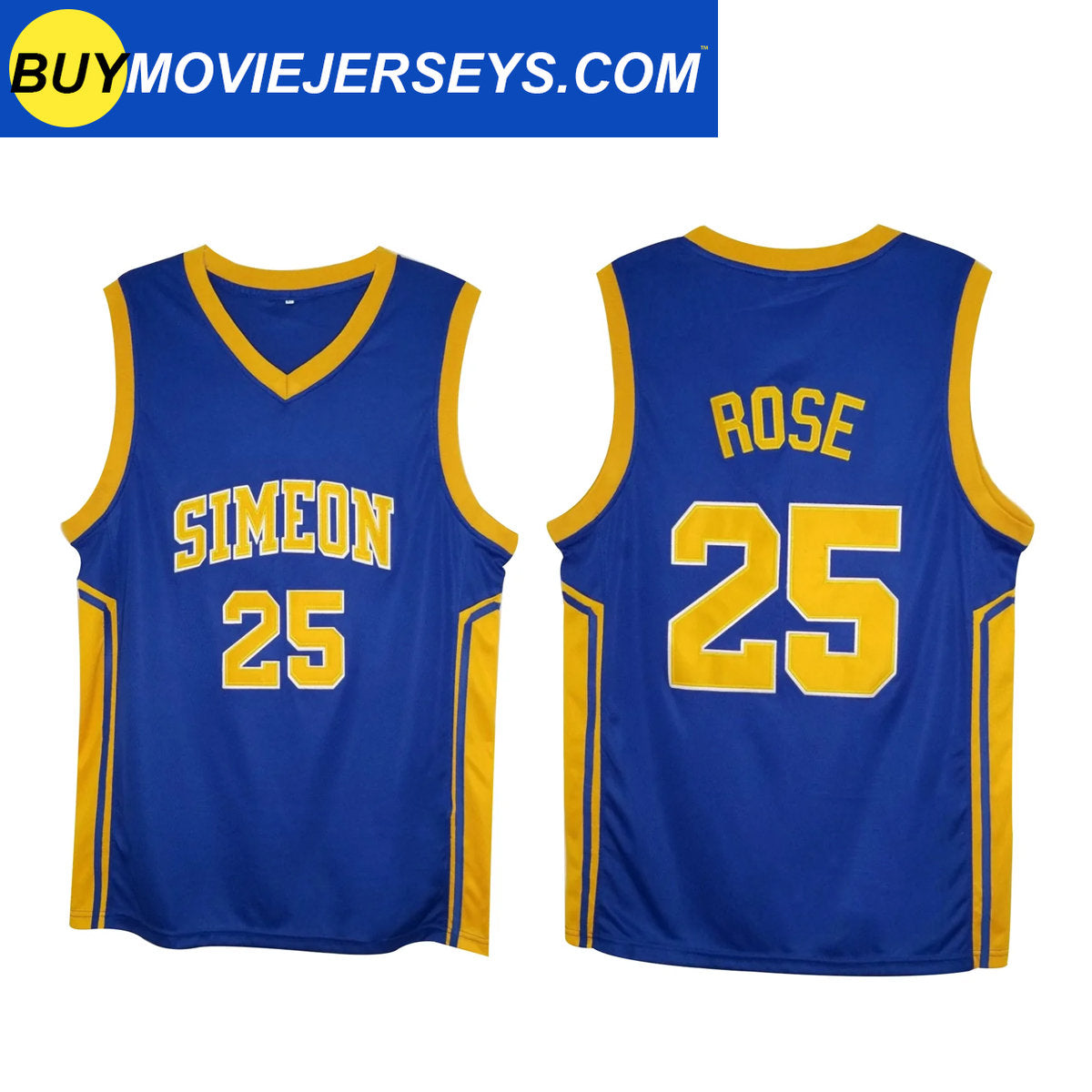 Derrick Rose #25 Simeon Basketball Jersey High School Yellow/Blue