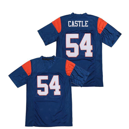 Blue Mountain State #54 Thad Castle Football Jersey Blue