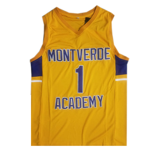 Cade Cunningham Montverde Academy #1 High School Basketball Jersey Yellow