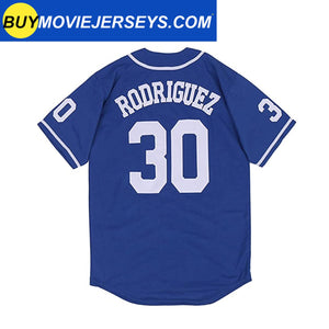 The Sandlot Benny Rodriguez #30 Men Stitched Movie Baseball Jersey Blue Color