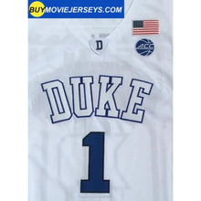 Load image into Gallery viewer, Zion Williamson #1 Duke Basketball Jersey College- White