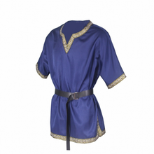 Load image into Gallery viewer, Mens Medieval Tunic Royal Knight Renaissance Crusader Halloween Costume Top + BELT