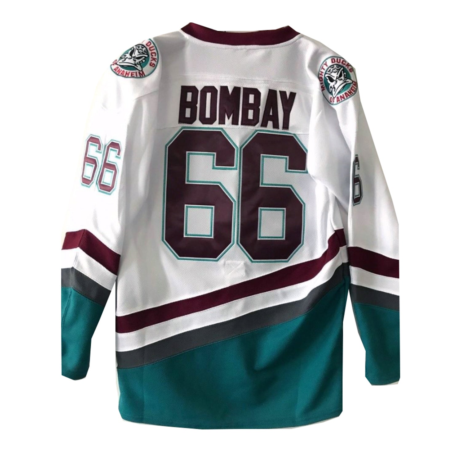 Mighty Ducks Jersey #66 Gordon Bombay Movie Hockey Jersey Green All  Stitched
