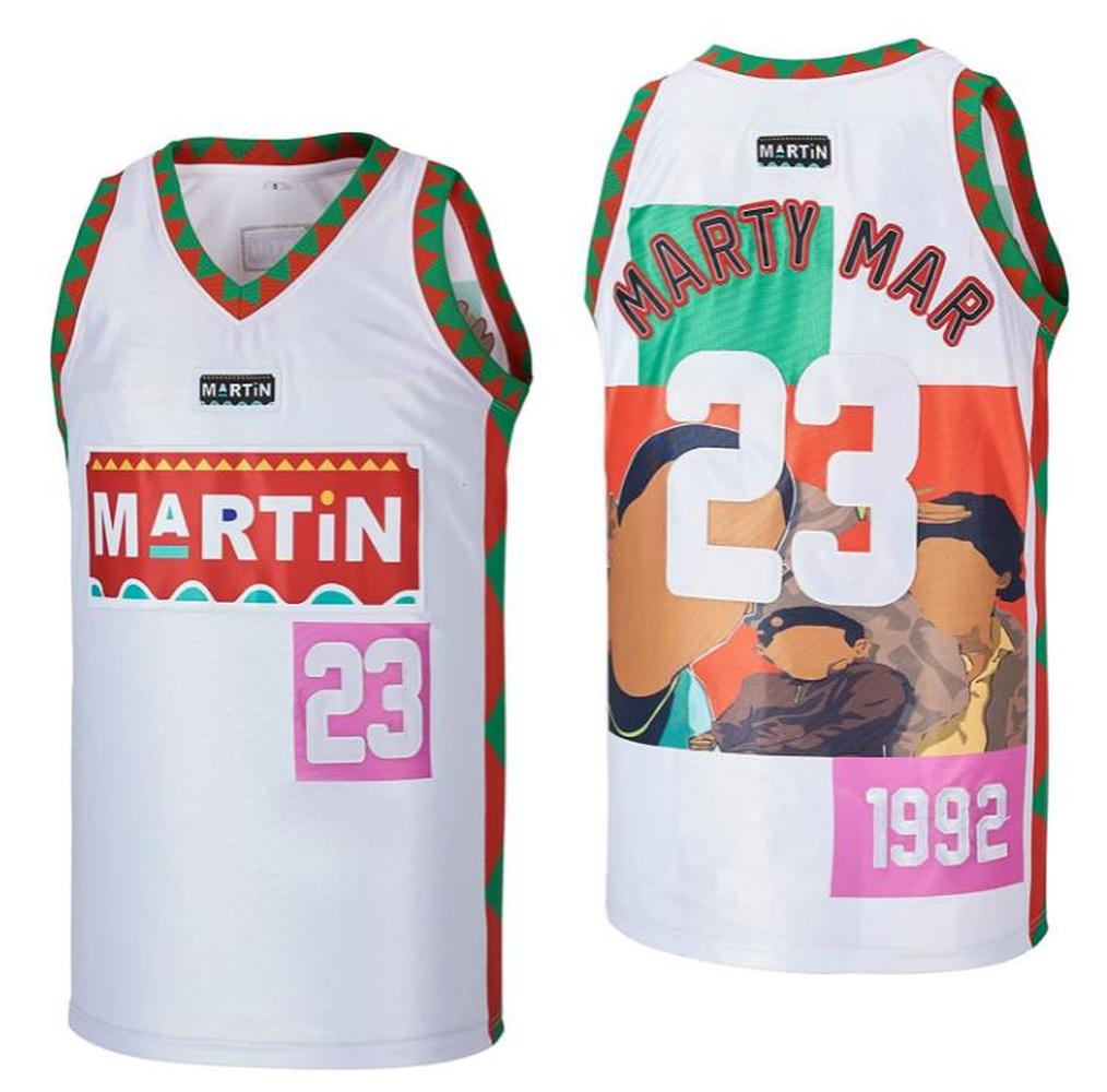 Marty Mar #23 Basketball Jersey Martin 1992 TV Show Jerseys