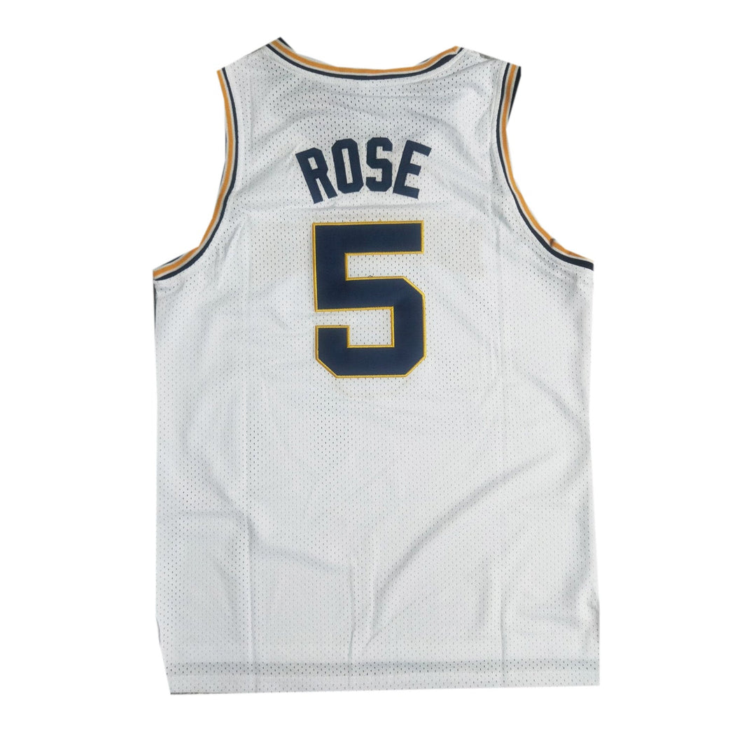 Retro Throwback Jalen Rose #5 Michigan Basketball Jersey College Two Colors