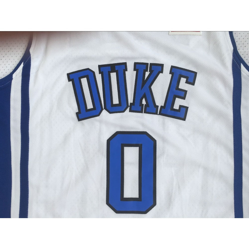 Jayson Tatum #0 Duke Devils College Basketball Jersey- White