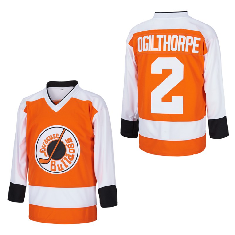 Ogie Ogilthorpe #2 Syracuse Bulldogs Hockey Jersey -Orange Slapshot Ice Hockey Jersey