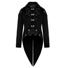 Load image into Gallery viewer, Men Victorian Tailcoat Steampunk Medieval Jacket Gothic Coat Halloween Costume