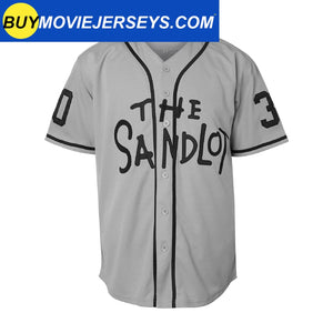 The Sandlot Benny Rodriguez #30 Men Stitched Movie Baseball Jersey Gray Color