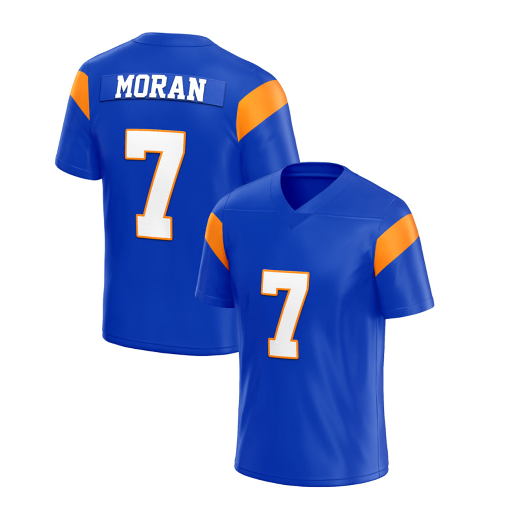 Alex Moran #7 Blue Mountain State Football Jersey Blue