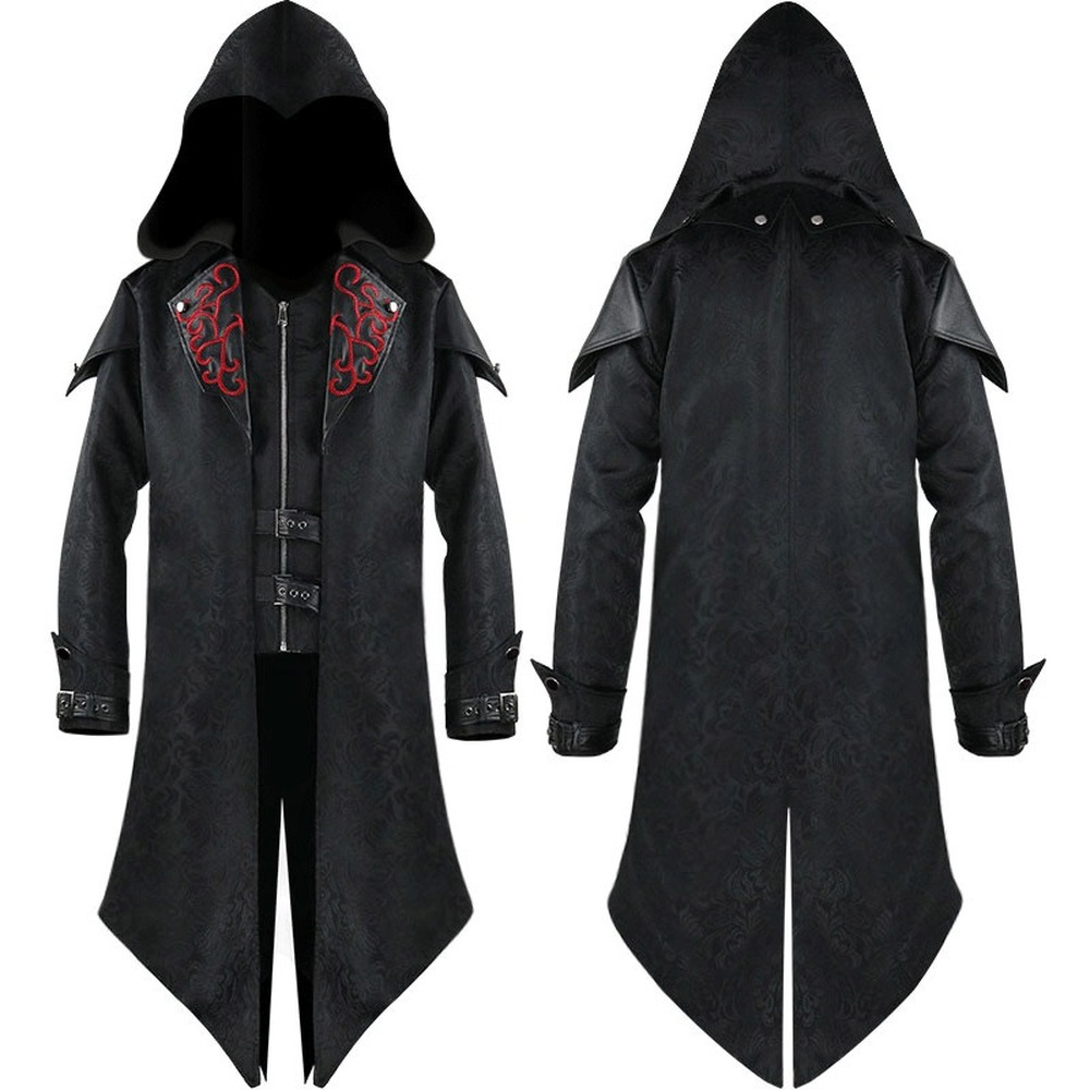 Men's Victorian Tailcoat Steampunk Medieval Jacket Gothic Coat Halloween Costume