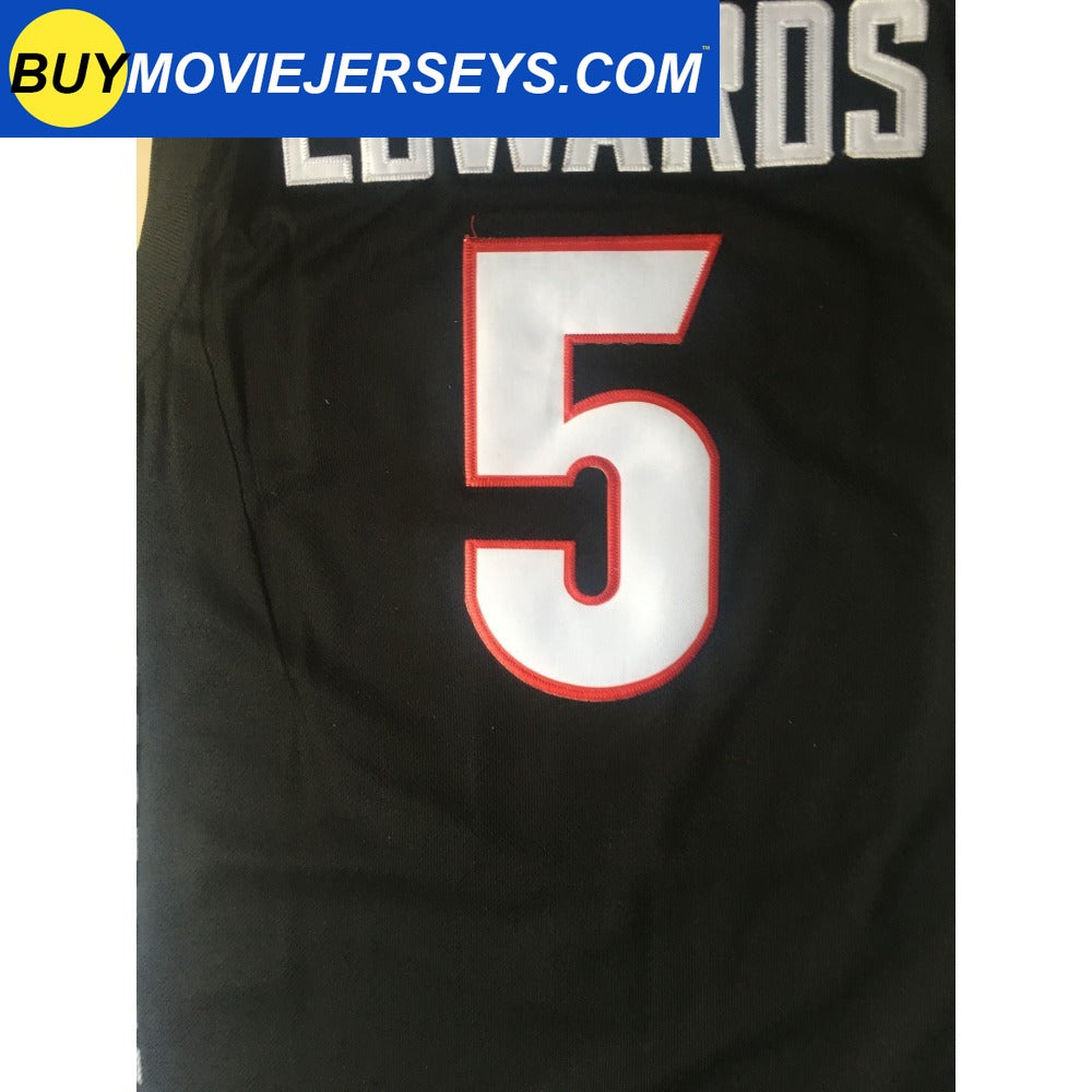 Anthony Edwards #5 University of Georgia Basketball Jersey College - Red/Black Embroidered