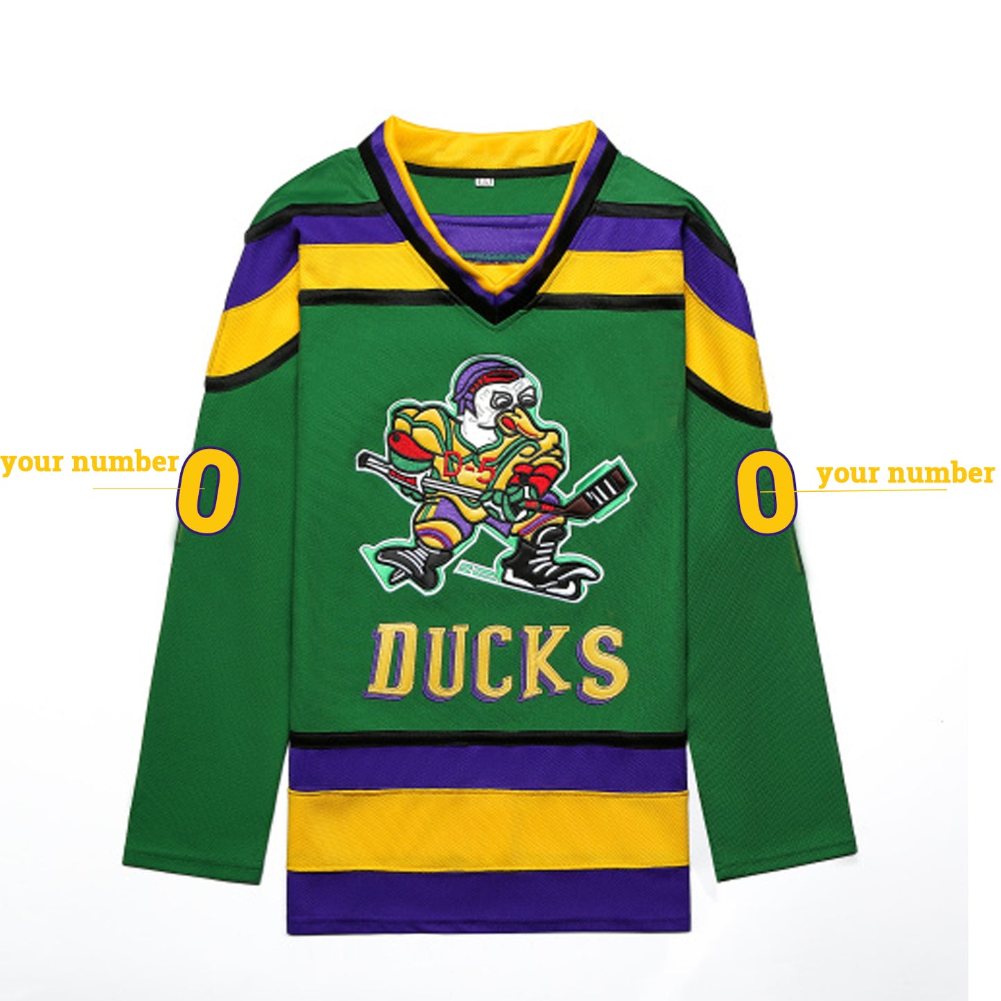 Custom Your Name Your Number The Mighty Ducks Movie Hockey Jersey