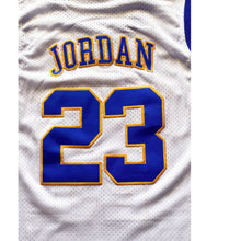 Load image into Gallery viewer, Laney High School Blue #23 Jordan Throwback Basketball Jersey White