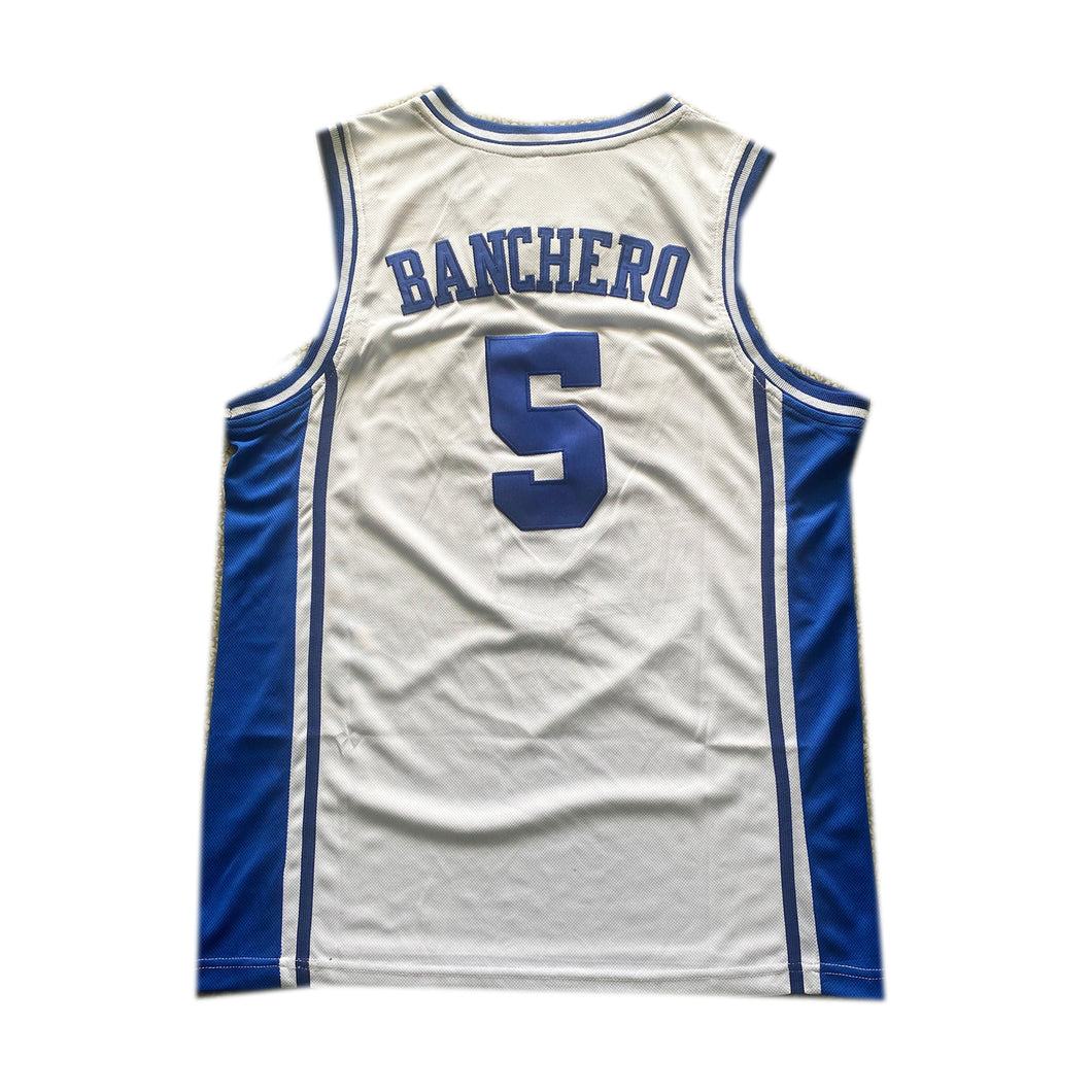 Paolo Banchero #5 Duke College Basketball Jersey -White