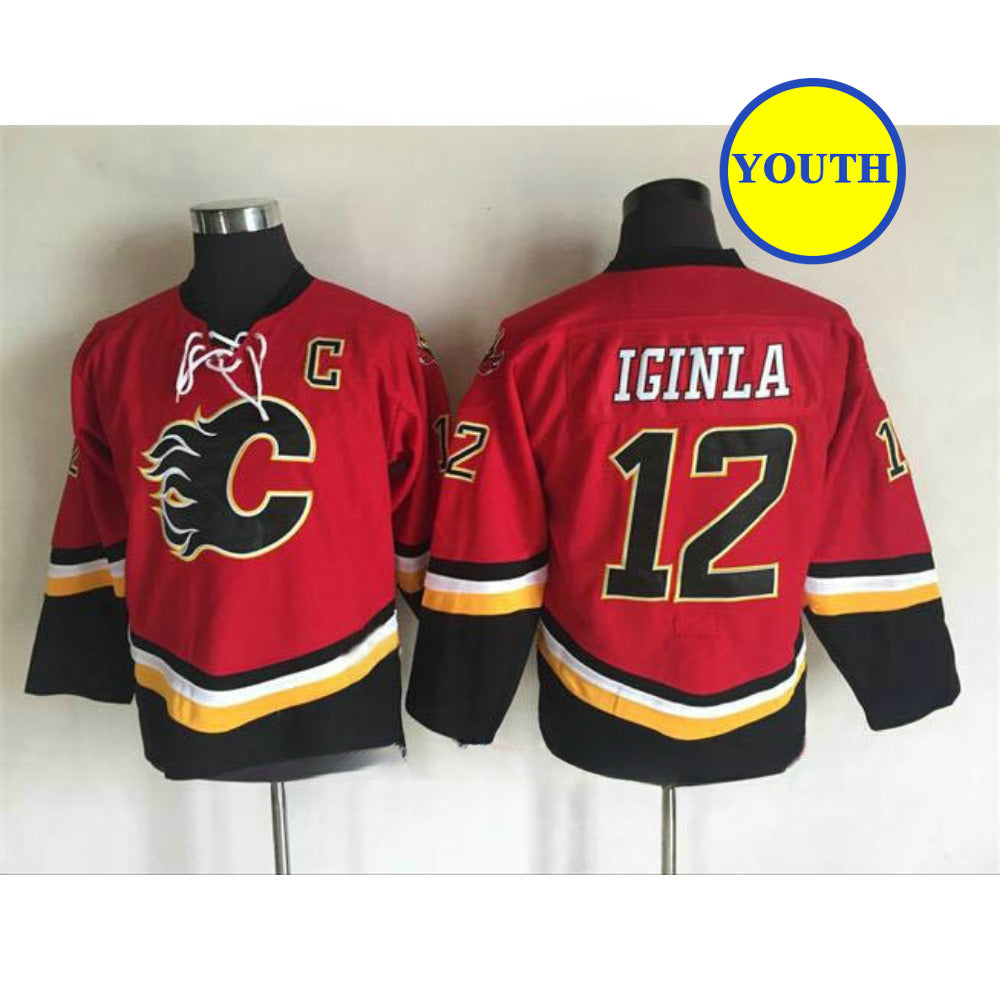 Custom Children Size Ice Hockey Jersey Chicago Flames Canadiens USA Team for Youth