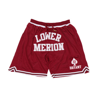 Lower Merion #33 Kobe Basketball Shorts Sports Pants with Pockets for Daily Wear