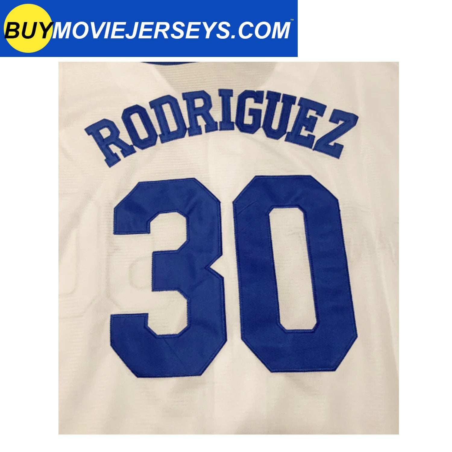 BuyMovieJerseys The Sandlot Benny Rodriguez Men Stitched Movie Baseball Jersey White Color XXXL