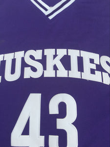 The 6th Man Kenny Tyler #43 Huskies Basketball Jersey Purple