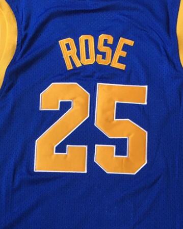 Derrick Rose #25 Simeon Basketball Jersey High School Yellow/Blue