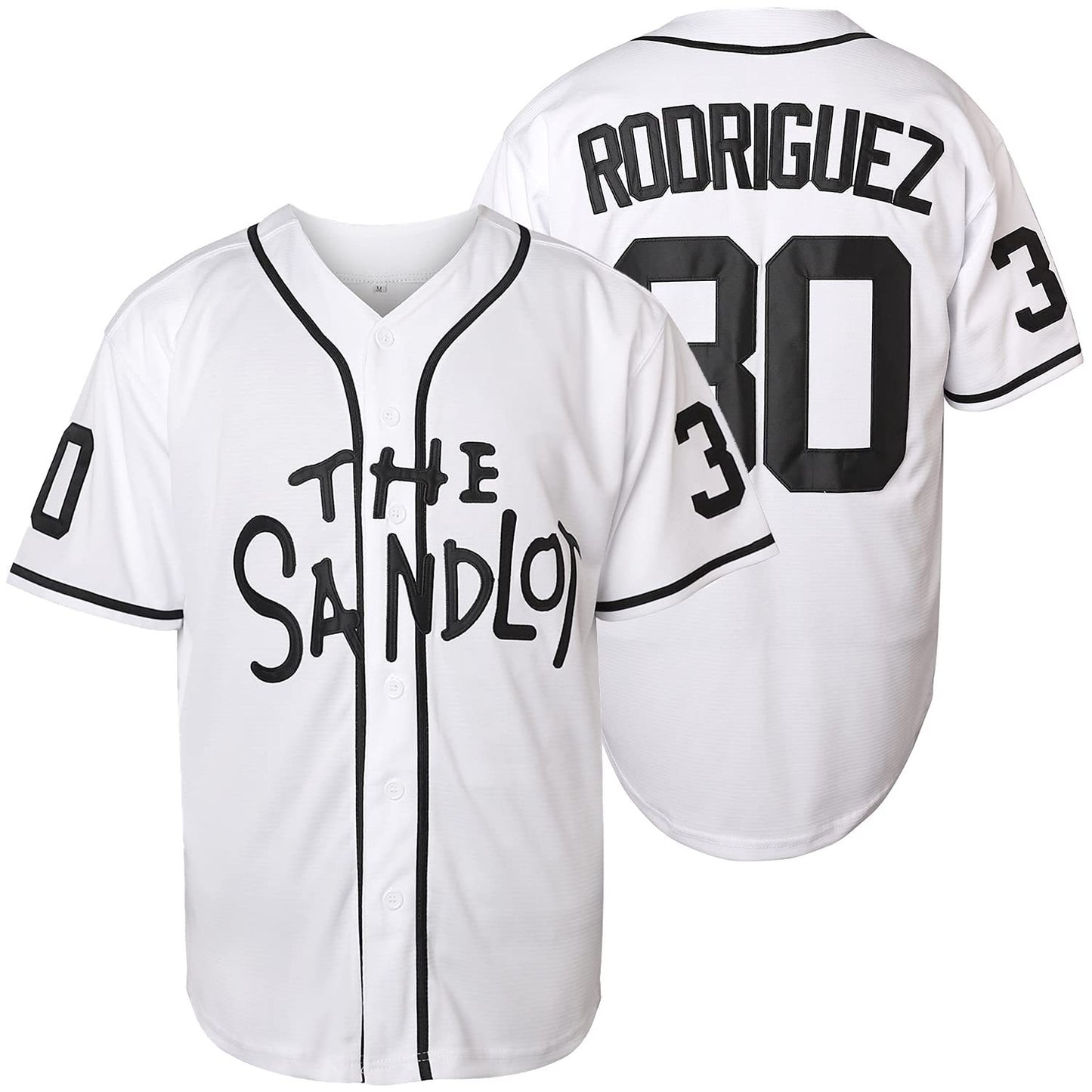 The Sandlot Benny Rodriguez #30 Men Stitched Movie Baseball Jersey