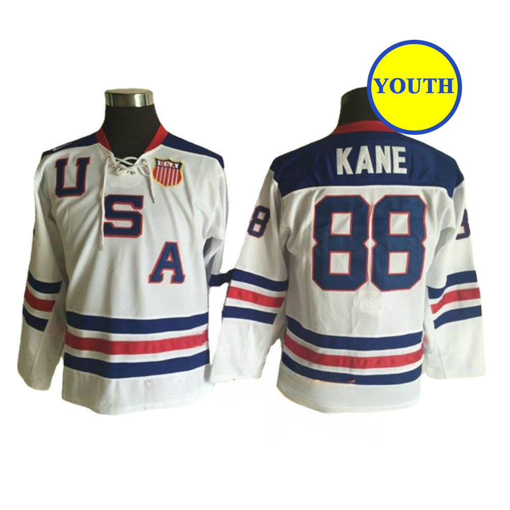 Custom Children Size Ice Hockey Jersey Chicago Flames Canadiens USA Team for Youth