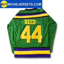 Load image into Gallery viewer, The Mighty Ducks Movie Hockey Jersey Fulton Reed  # 44 Defenseman