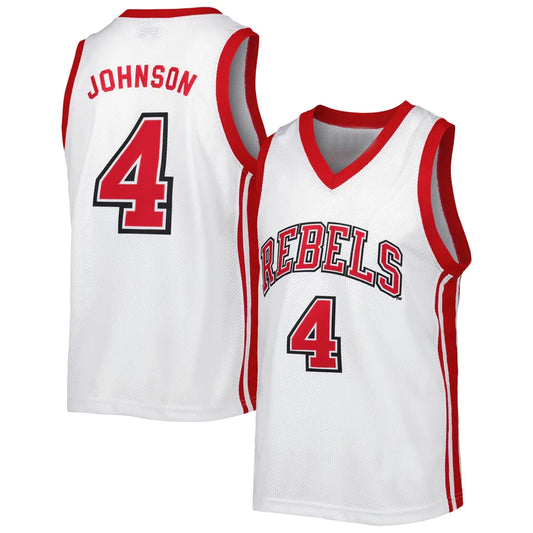 Larry Johnson #4 UNLV Rebels Retro Basketball Jersey White