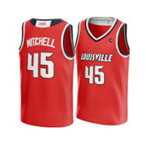 Donovan Mitchell #45 Louisville College Basketball Jersey Red