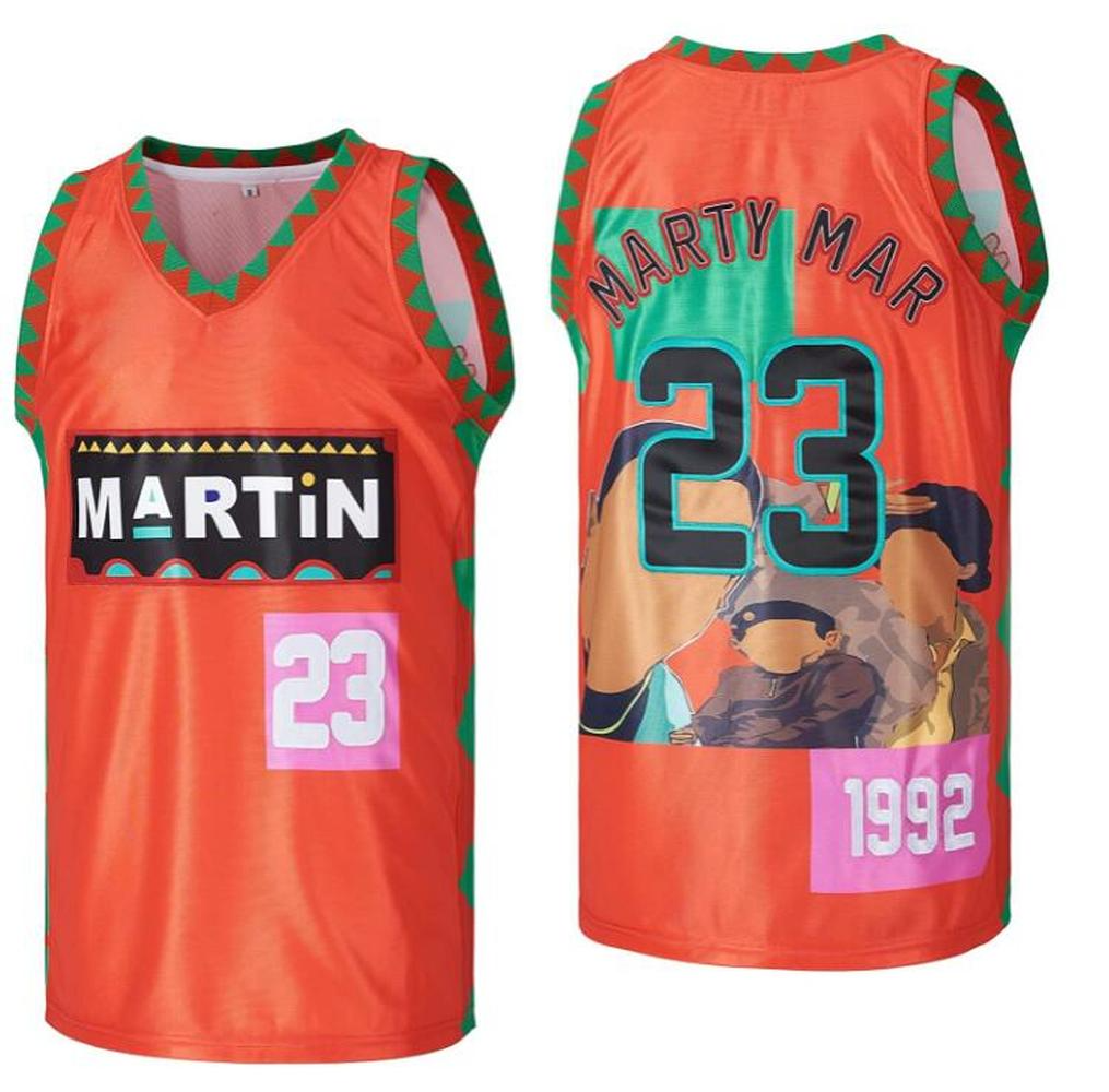 Marty Mar #23 Basketball Jersey Martin 1992 TV Show Jerseys