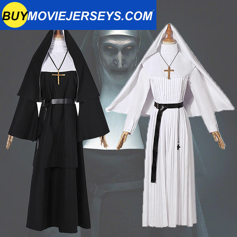 The Nun Valak Sister The Conjuring Scary 2 Cosplay Costume Halloween Women Dress