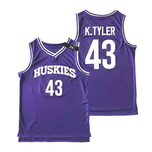 Load image into Gallery viewer, The 6th Man Kenny Tyler #43 Huskies Basketball Jersey Purple