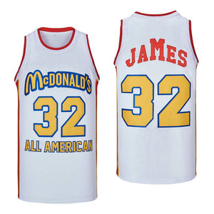 McDonald All American Basketball Jersey #32 JAMES White Color