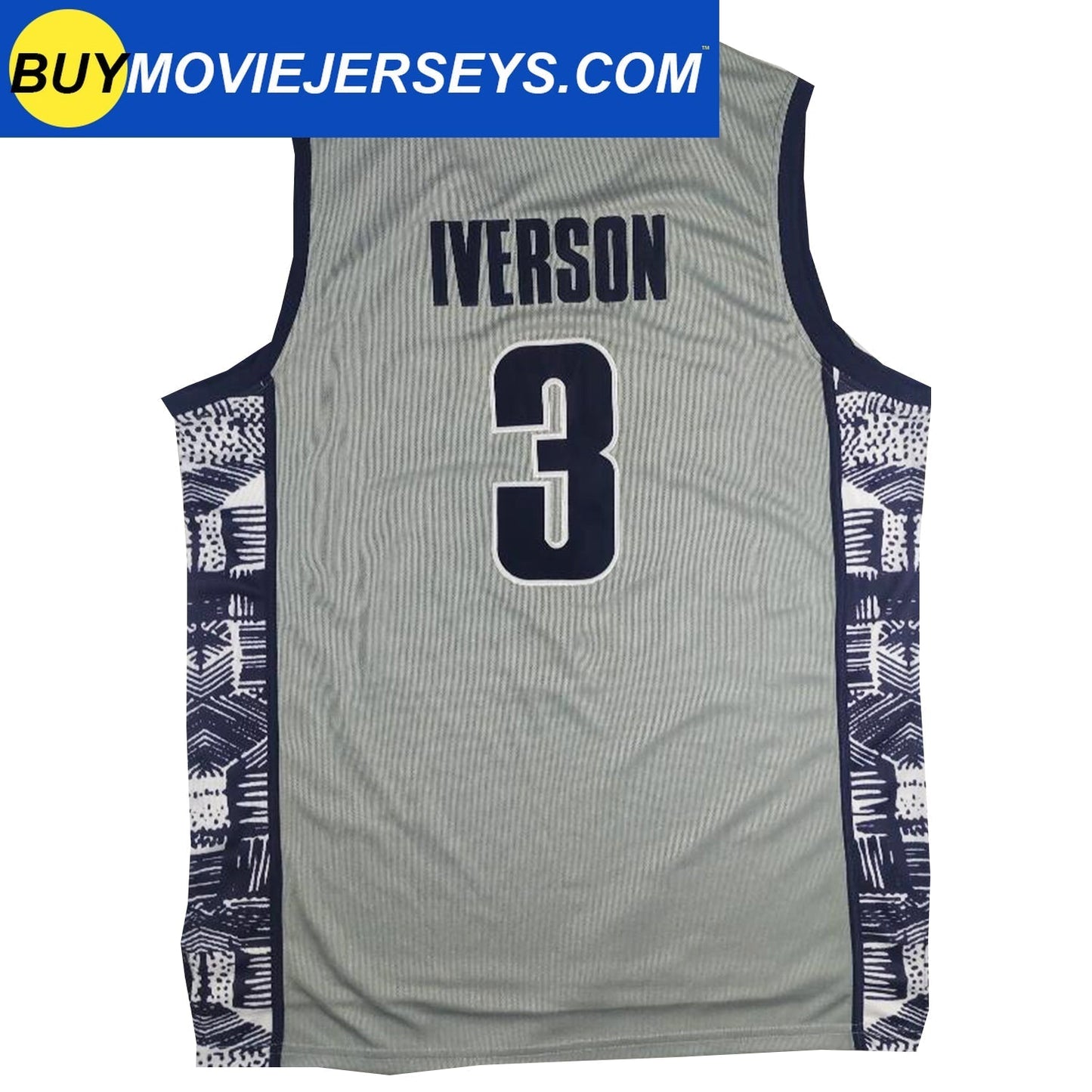 Hoyas Allen Iverson #3 University of Georgetown Basketball Jersey