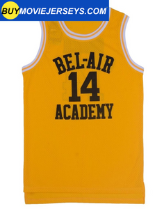 The Fresh Prince of Bel-air Academy Basketball Jersey #14 Will Smith Yellow