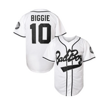 Load image into Gallery viewer, BadBoy #10 Biggie Smalls Unisex Hipster Hip Hop Button-Down Baseball Jersey White