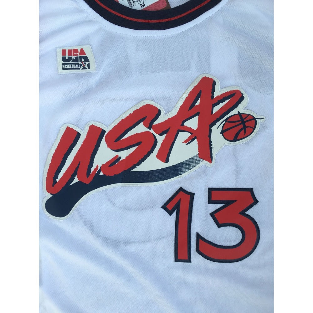 O'Neal #13 USA Dream Team White Basketball Jersey