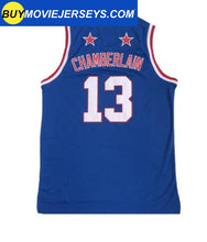 Load image into Gallery viewer, Wilt Chamberlain Harlem Globetrotters Basketball Jersey #13 Blue