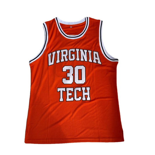 Dell Curry #30 Virginia College Basketball Jersey Orange